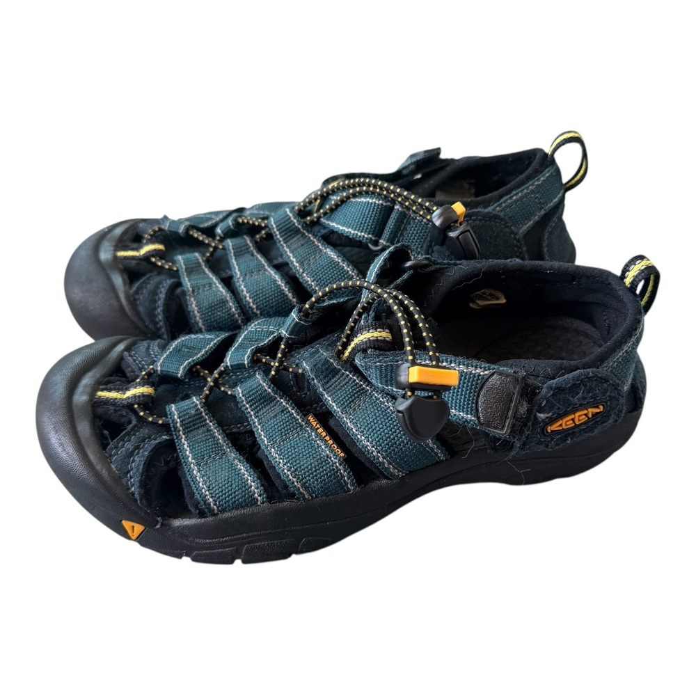 KEEN Newport H2 Waterproof Hiking Sandals Youth Size 4 Teal Black‎
